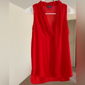Vince Camuto XS sleeveless dress shirt in bright red color